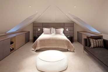 Luxury attic eaves loft conversion interior design